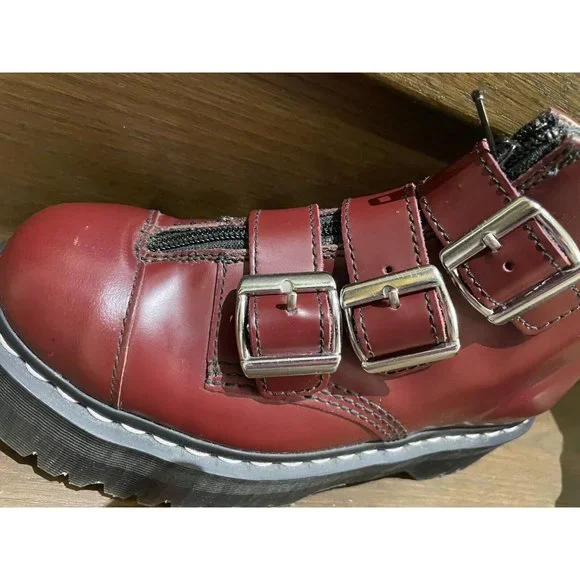 Dr. Martens thick bottom AGGY STRAP agyness US 7 UK 6 EU 39 cherry 